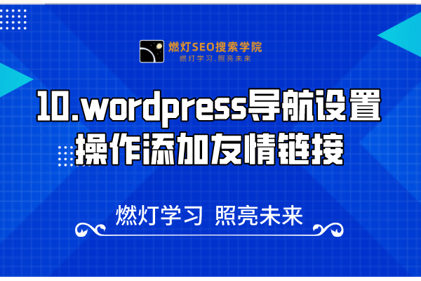 10.wordpress导航设置操作,添加友情链接-金闪闪上海SEO博客