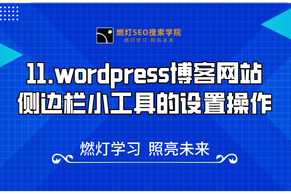 11.wordpress博客网站侧边栏小工具的设置操作-金闪闪上海SEO博客