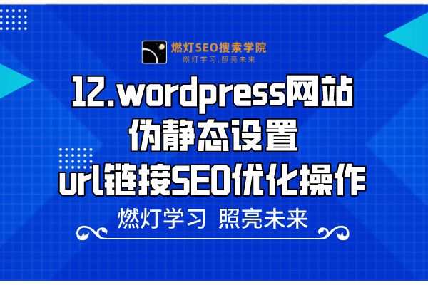 12.wordpress网站伪静态设置-url链接SEO优化操作-金闪闪上海SEO博客