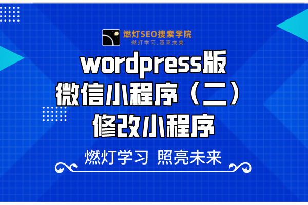 wordpress版微信小程序(二)修改小程序-金闪闪上海SEO博客
