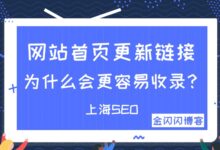 网站首页更新链接,为什么更容易收录?-金闪闪上海SEO博客