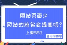 网站页面少排名一定会高吗?-金闪闪上海SEO博客