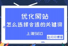 网站怎么去选择合适的关键词进行优化?-金闪闪上海SEO博客