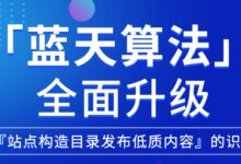 百度最新SEO算法升级《蓝天算法》打击目录低质内容-金闪闪上海SEO博客